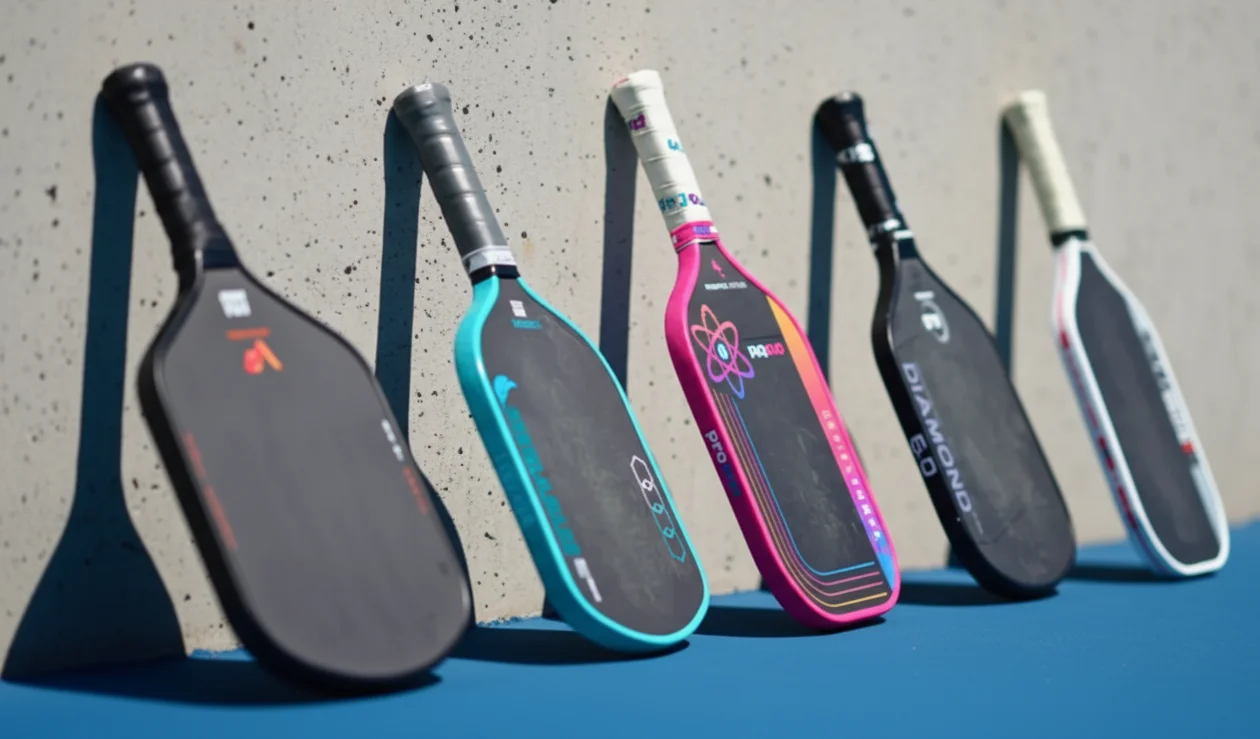 Top 5 pickleball paddles 2026 showing power spin and control features
